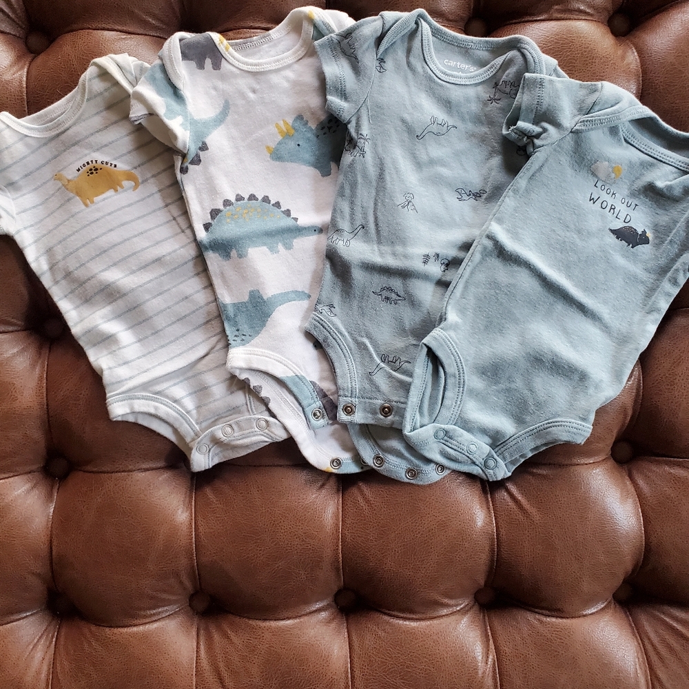 EUC Carter's Dinosaur Onsies